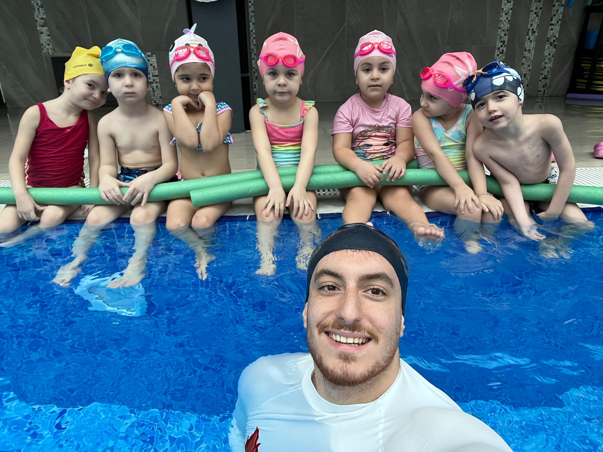 Şahan Yağız Sızmaz yüzme eğitiminde